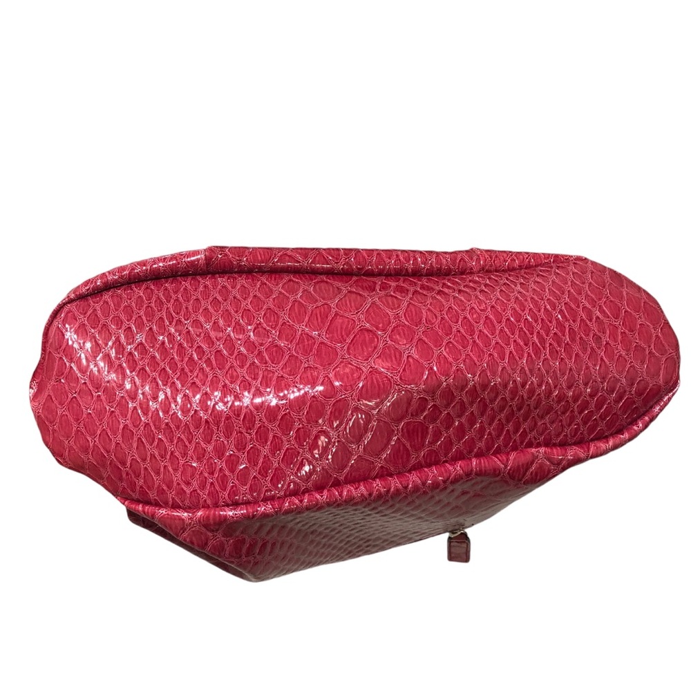 Nicole Miller red shoulder bag with magnetic snap top closure - Picture 8 of 10